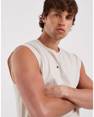 JJ Rebel Sleeveless Boxy Oversized Tank - Brown