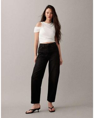 ASOS High Rise Relaxed Mom Jeans - Black