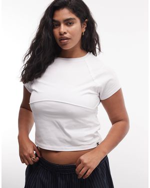 Collusion Plus Exposed Seam Raglan T-shirt - White