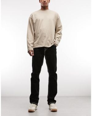 TRUE RELIGION Ricky Super T Straight Jeans - Natural