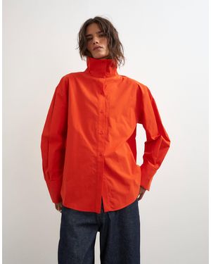 TOPSHOP Hemd mit stehkragen - Rot