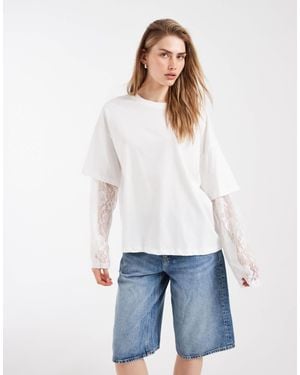 BRONZE SNAKE Bronze - t-shirt oversize effet peau - Blanc