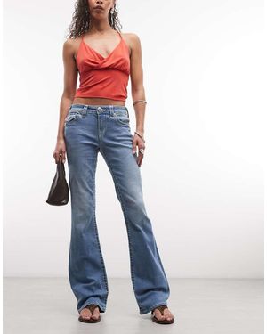 TRUE RELIGION Vaqueros Azules De Corte Bootcut Con Lavado Medio Becca Big T De