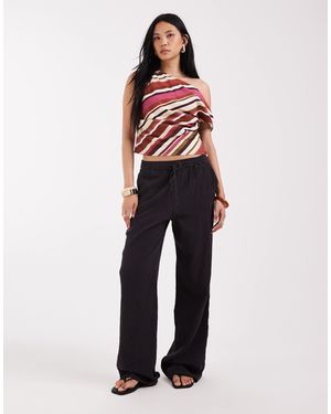ONLY Cheesecloth Wide Leg Trouser - Grey