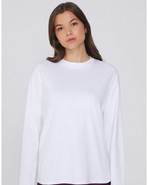Tezenis Mid Weight Cotton Long Sleeve T-Shirt - White