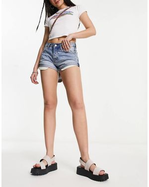 Weekday Fire Low Rise Denim Shorts - White