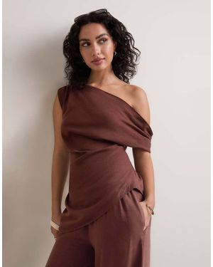 Tala Resort Soft Linen Top - Brown