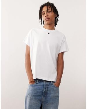 Weekday T-shirt coupe carrée à mancherons - Blanc