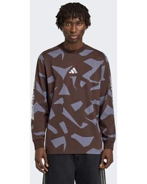 adidas Originals Amg Camo Long Sleeve Top - Brown