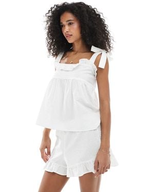 Luna – pyjama-camisole - Weiß