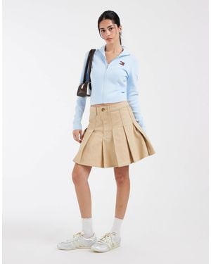 Tommy Hilfiger Pleated Mini Skirt - Natural