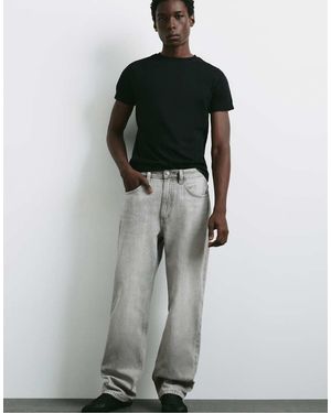 Pull&Bear Jeans Larghi Scuro - Grigio