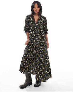Miss Selfridge – durchgeknöpftes maxikleid - Mehrfarbig