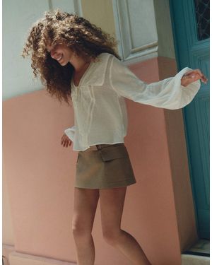 Pull&Bear Short cargo skort chasse - Vert