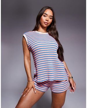 River Island Textured Tank Top Co-ord - Blue