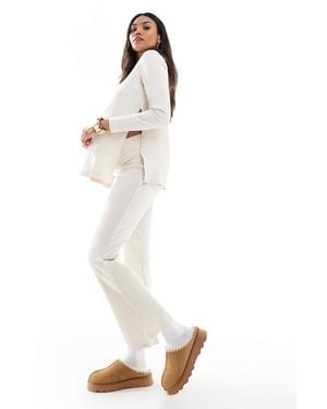 Mama.licious Mamalicious Maternity Ribbed Jersey Flare Co-ord - White