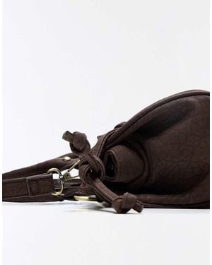 Bershka Mini Buckle Bag - Brown