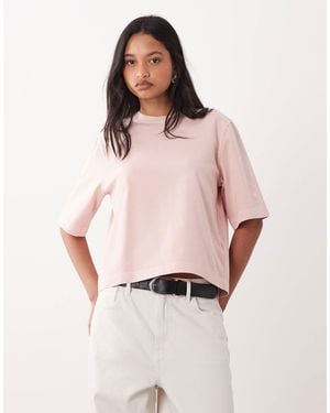 ARKET Pure Cotton Heavyweight Boxy Fit T-shirt - Pink