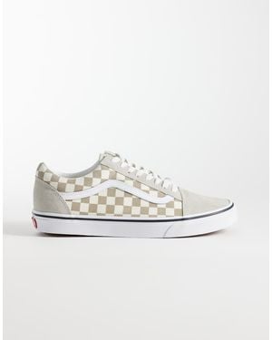 Vans Old Skool Checkerboard Trainers - White