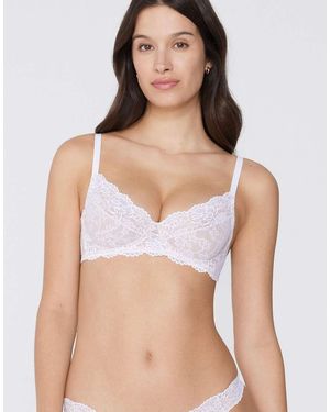 Tezenis Paris Lace Unpadded Balconette Bra - White