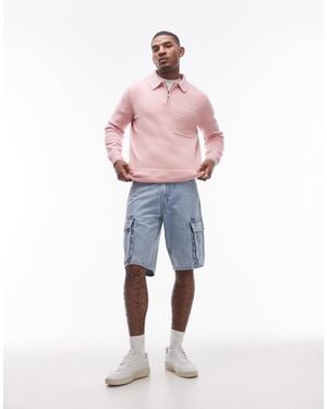 Levi's 478 baggy Cargo Denim Shorts - Pink