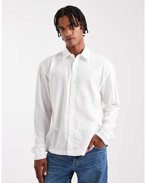 Hollister Long Sleeve Linen Shirt - White