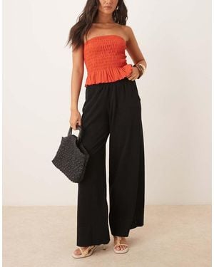 Mango Knitted Elasticated Waist Trouser - Black