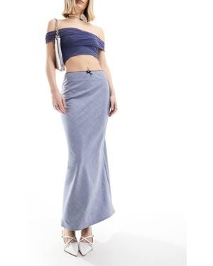 emory park Slip Maxi Skirt - Blue