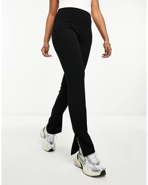 Noisy May Pantalones Negros De Talle Alto Con Detalle De Costuras De
