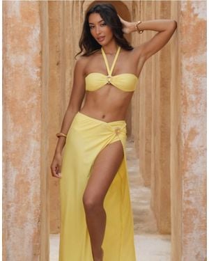 Moda Minx Meena Droplet Maxi Skirt - Natural