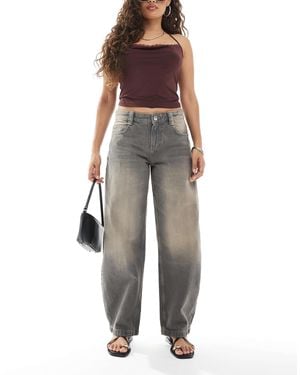 Bershka Petite Slouchy baggy Jeans - Gray