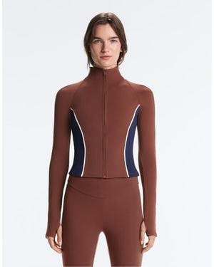 Oysho Light Warm Colour-Block Technical Jacket - Red
