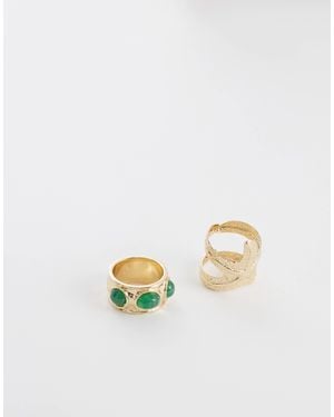 Reclaimed Vintage – 2er-pack ringe - Weiß