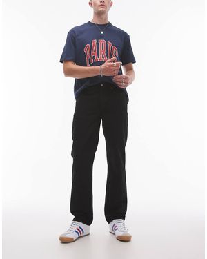 TOPMAN Jeans Dritti Neri - Blu