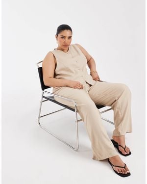 ONLY Linen Blend Pants Co-ord - Natural