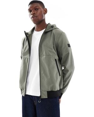Only & Sons Zip Through Soft Shell Bomber Jacket - Grey