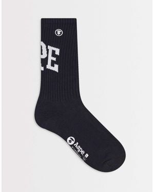 Aape By A Bathing Ape Aape By A Bathing Ape Logo Socks - Blue