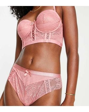 Hunkemöller Perizoma Sgambato Polvere A Vita Alta - Rosa
