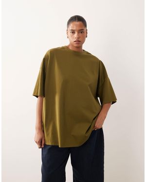 ARRANGE Curve – hochwertiges, schweres oversize-t-shirt - Grün