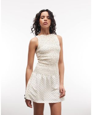 Daisy Street Drop Waist Mini Dress - White