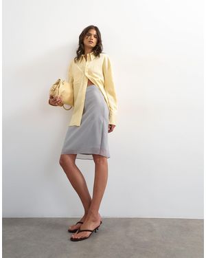 TOPSHOP Organza 90s Length Skirt - White