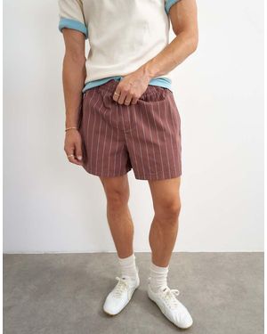 TOPMAN Gestreepte Micro-Fit Short - Paars