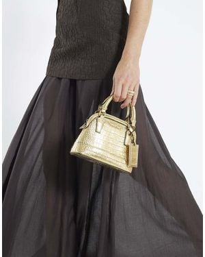 River Island Mini Croc Texture Cross Body Bag - Black
