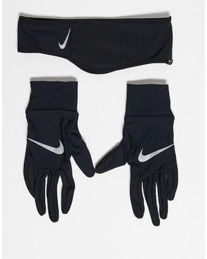 Nike Nike Essential Headband And Glove Set - Black
