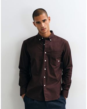 Farah Brewer Long Sleeve Logo Shirt - Black