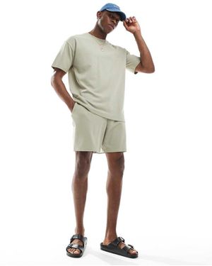 New Look Short Met Wafeltextuur - Groen