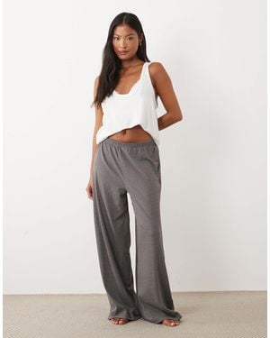 ASOS Asos Design Petite Pajama Trouser - White