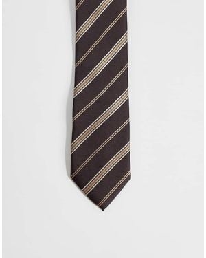 ASOS Stripe Tie - White