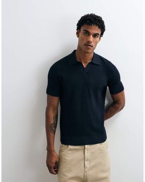 Mango Polo Top A Maniche Corte Con Colletto A Rever - Blu