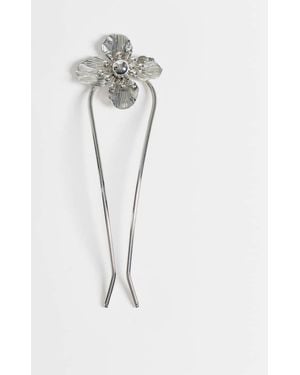 ASOS Hair Pin With Flower Design - White